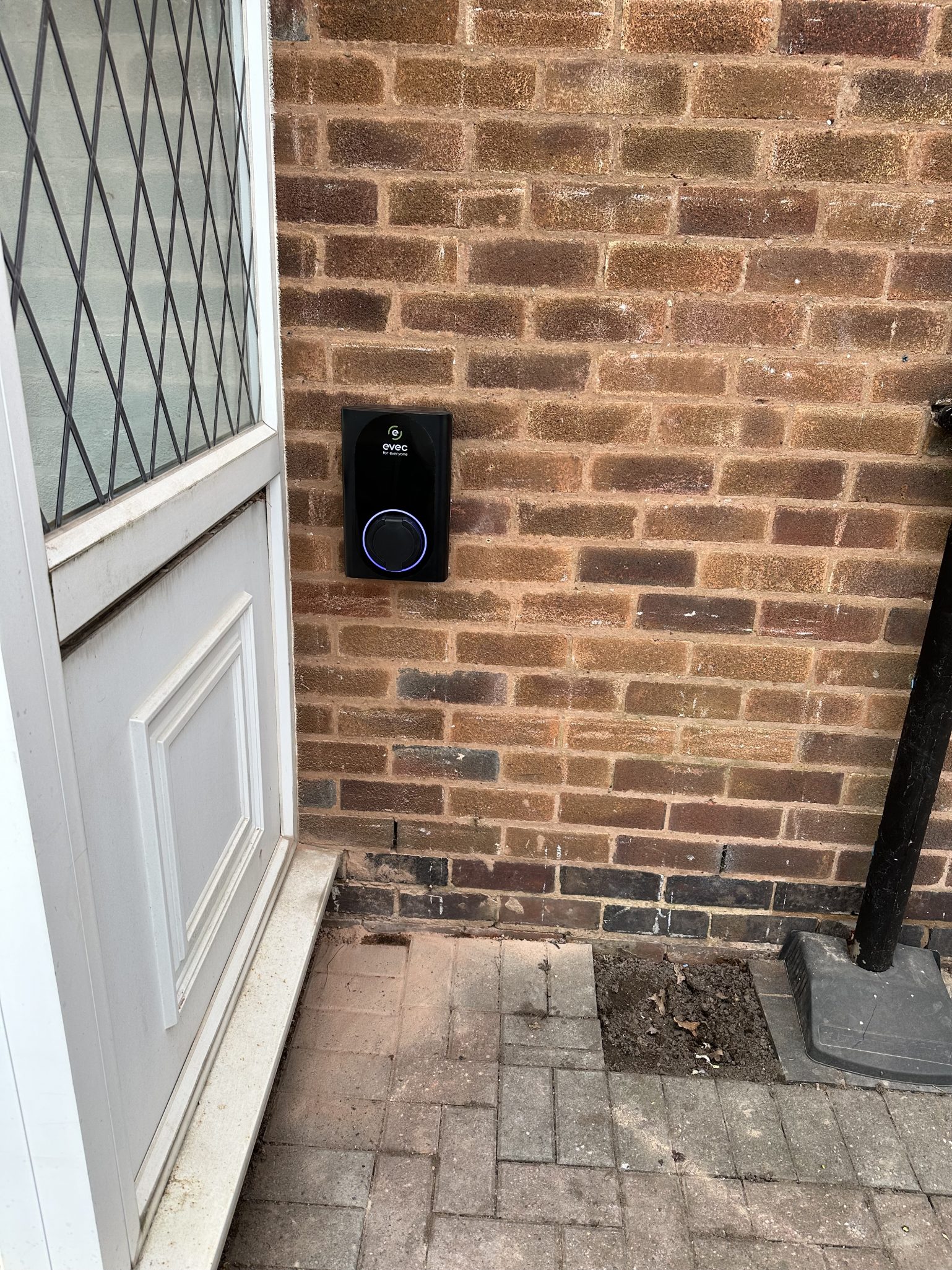 EV charger on driveway
